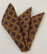 Macclesfield Printed Silk Pocket Square MCP-718